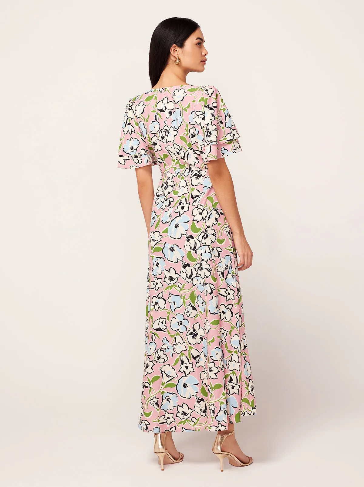 Tallulah Pink Floral Print Maxi Dress