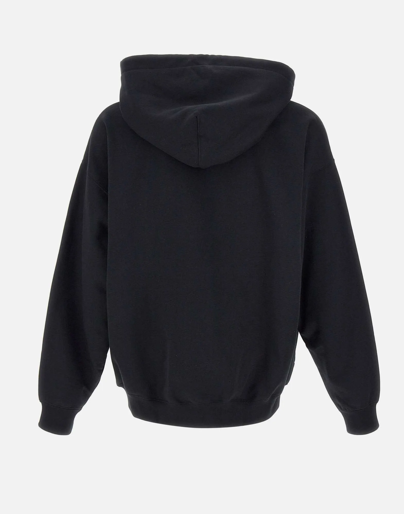 Unisex Black Cotton Zip Sweatshirt