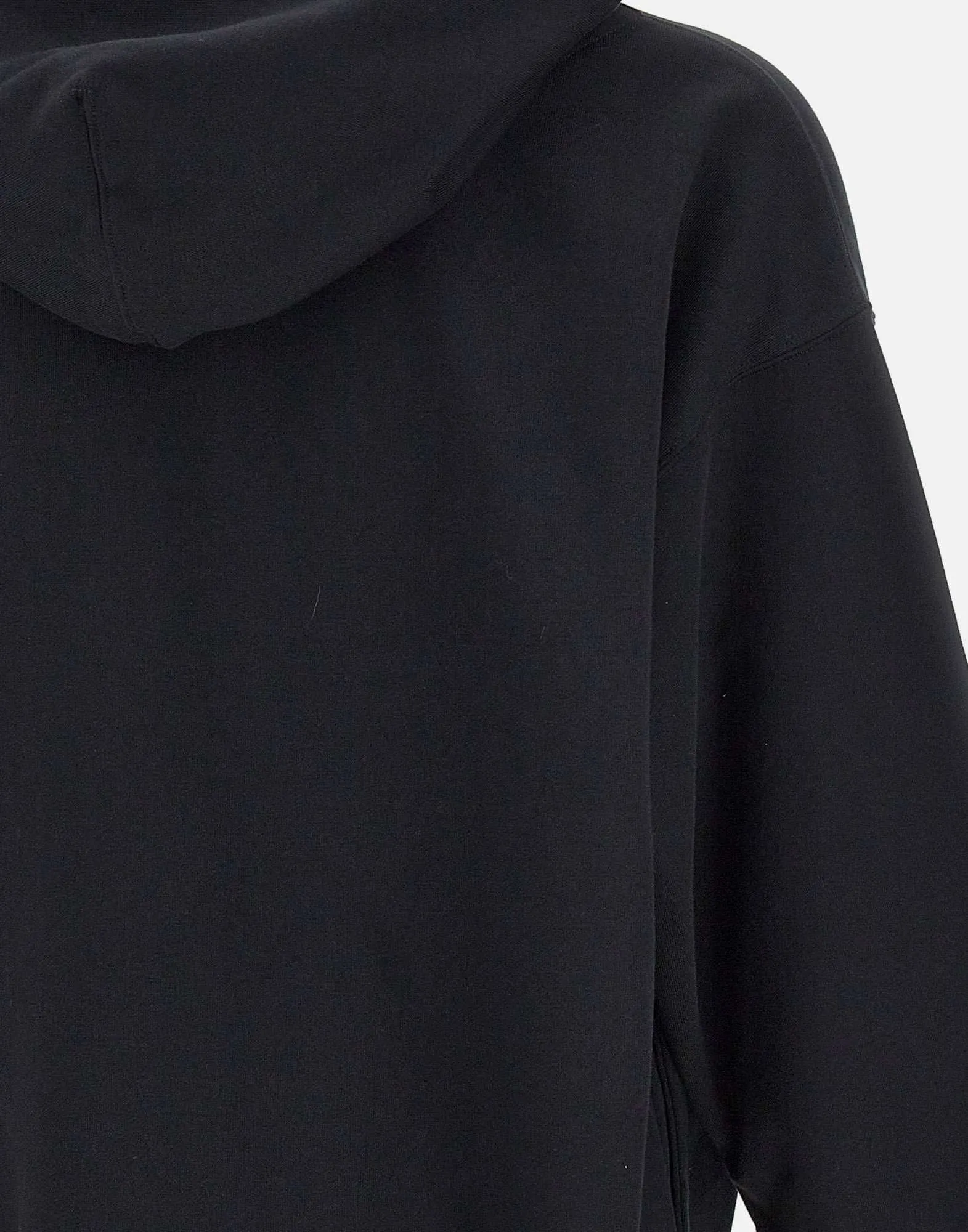 Unisex Black Cotton Zip Sweatshirt