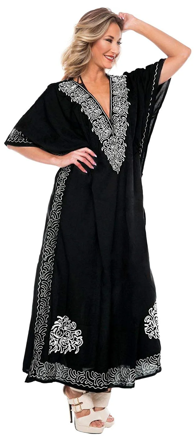 Women's Beach Designer Dress Rayon Swimsuit Swimwear Kimono Cover up Kaftan