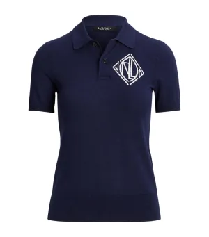 Women's Jersey Polo Shirt Navy