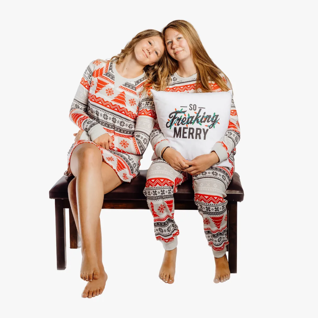 Women’s Jogger Pajama Set - Nordic Fair Isle