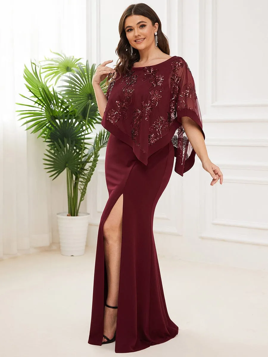 Zola | Lace Sequin Shirt Bodycon Floor-Length Mother DressZola