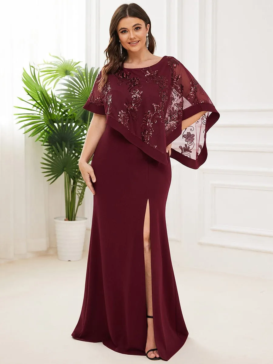 Zola | Lace Sequin Shirt Bodycon Floor-Length Mother DressZola