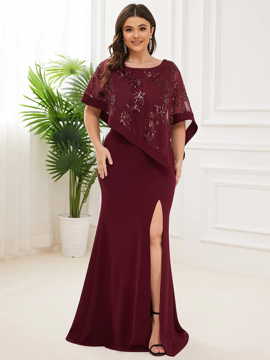 Zola | Lace Sequin Shirt Bodycon Floor-Length Mother DressZola