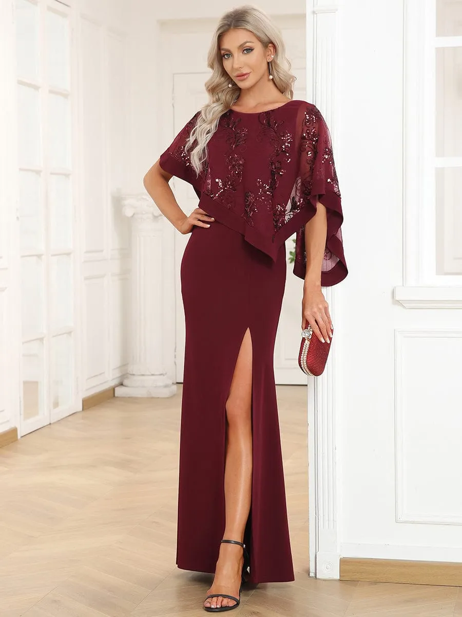 Zola | Lace Sequin Shirt Bodycon Floor-Length Mother DressZola