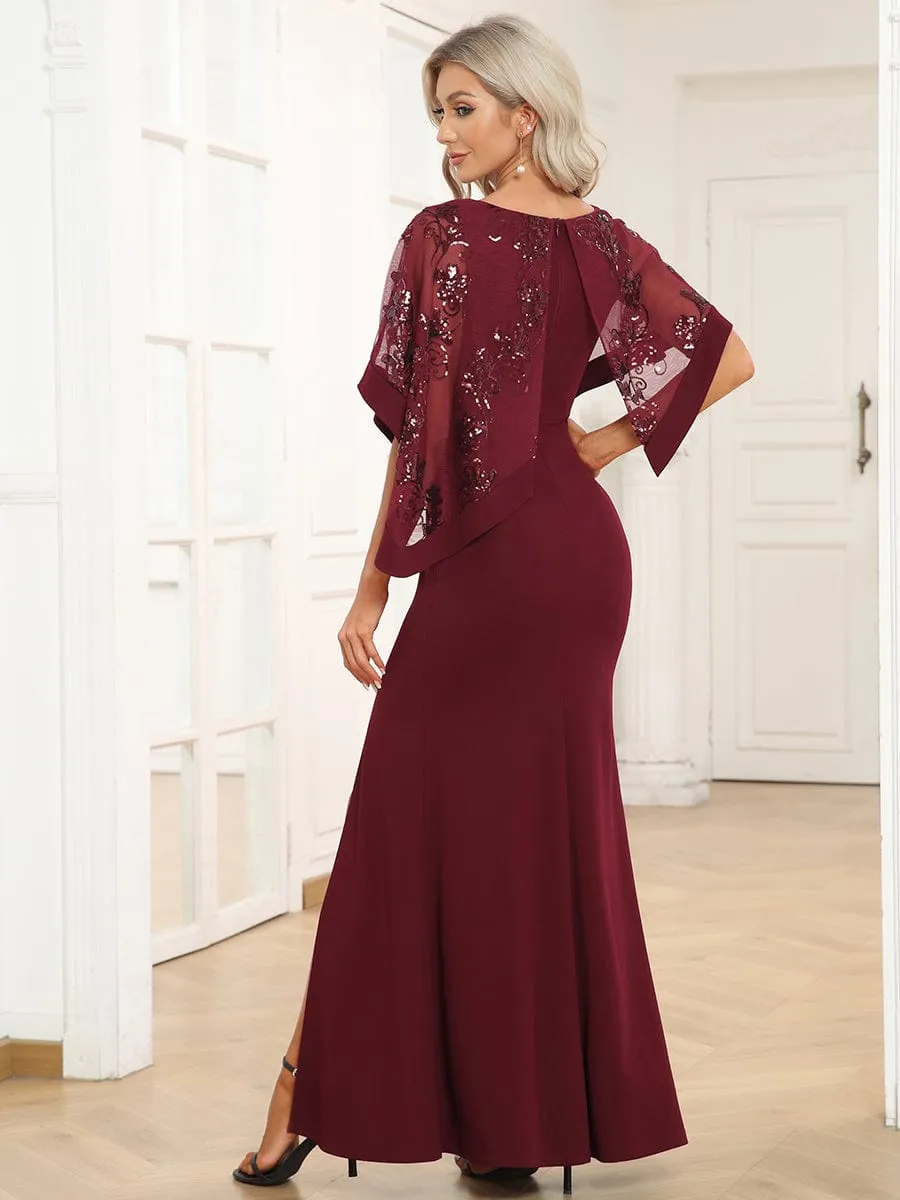 Zola | Lace Sequin Shirt Bodycon Floor-Length Mother DressZola